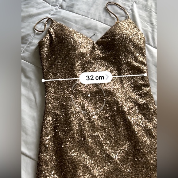 NWT-La femme sequin mini in bronze / rose gold - Picture 5 of 6